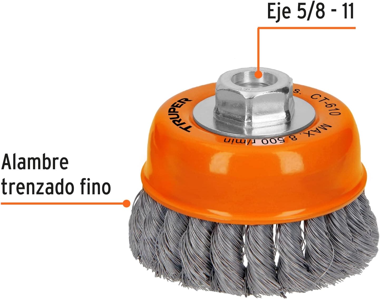 TRUPER Wire Cup Brush 14187 / CT-610 - 4 TRUPER Wire Cup Brush 14187 / CT-610 - 4